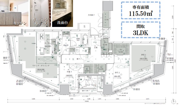 ザ・パークハウスグラン三番町26の間取り図